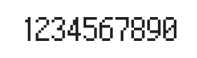 5×9数字点阵字体 ddN59AB0751