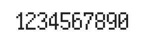 5×9数字点阵字体 ddN59AB0752