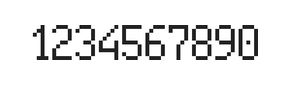 5×9数字点阵字体 ddN59AB0753
