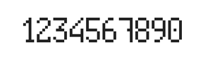 5×9数字点阵字体 ddN59AB0756