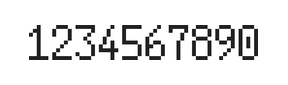 5×9数字点阵字体 ddN59AB0758