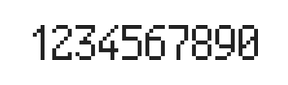 5×9数字点阵字体 ddN59AB0760