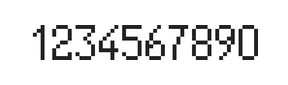 5×9数字点阵字体 ddN59AB0765