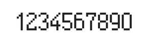 5×9数字点阵字体 ddN59AB0767