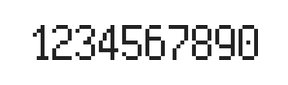 5×9数字点阵字体 ddN59AB0769