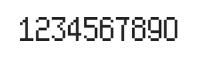 5×9数字点阵字体 ddN59AB0774