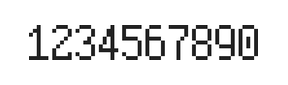 5×9数字点阵字体 ddN59AB0778