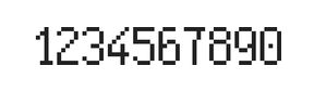 5×9数字点阵字体 ddN59AB0780