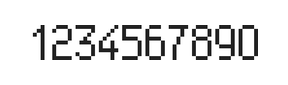 5×9数字点阵字体 ddN59AB0783