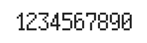 5×9数字点阵字体 ddN59AB0793