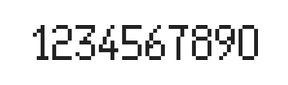 5×9数字点阵字体 ddN59AB0795