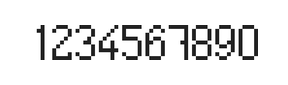 5×9数字点阵字体 ddN59AB0796