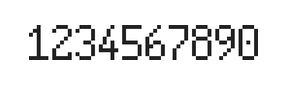 5×9数字点阵字体 ddN59AB0797