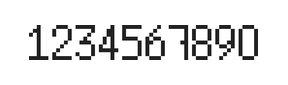 5×9数字点阵字体 ddN59AB0799