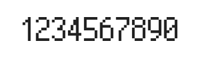 5×9数字点阵字体 ddN59AB0800