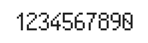 5×9数字点阵字体 ddN59AB0801