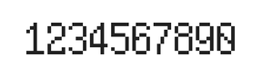 5×9数字点阵字体 ddN59AB0803