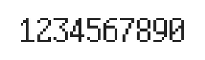 5×9数字点阵字体 ddN59AB0806