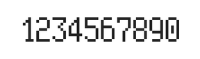 5×9数字点阵字体 ddN59AB0807