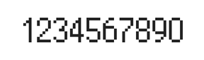 5×9数字点阵字体 ddN59AB0820