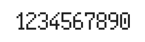 5×9数字点阵字体 ddN59AB0821