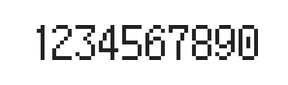 5×9数字点阵字体 ddN59AB0824