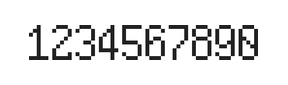 5×9数字点阵字体 ddN59AB0826