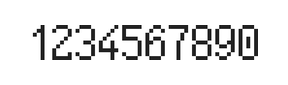 5×9数字点阵字体 ddN59AB0828
