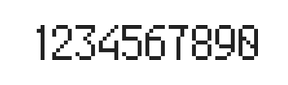 5×9数字点阵字体 ddN59AB0831