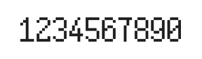 5×9数字点阵字体 ddN59AB0834