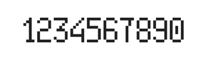 5×9数字点阵字体 ddN59AB0835