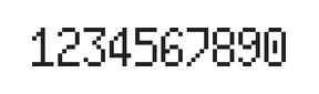 5×9数字点阵字体 ddN59AB0839