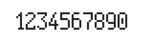 5×9数字点阵字体 ddN59AB0840