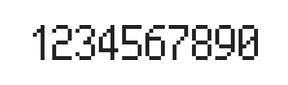 5×9数字点阵字体 ddN59AB0841