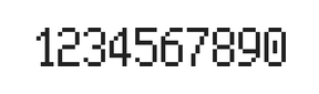 5×9数字点阵字体 ddN59AB0842