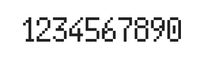 5×9数字点阵字体 ddN59AB0844