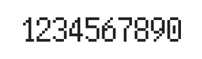 5×9数字点阵字体 ddN59AB0845