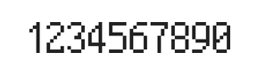5×9数字点阵字体 ddN59AB0846
