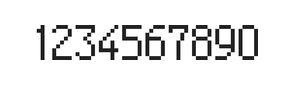 5×9数字点阵字体 ddN59AB0848