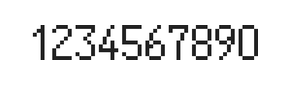 5×9数字点阵字体 ddN59AB0851