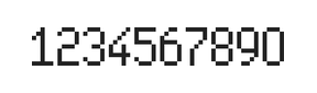 5×9数字点阵字体 ddN59AB0855