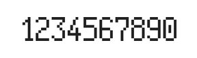 5×9数字点阵字体 ddN59AB0857