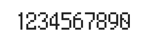 5×9数字点阵字体 ddN59AB0861