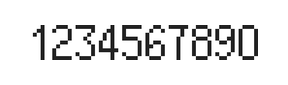 5×9数字点阵字体 ddN59AB0862