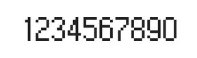 5×9数字点阵字体 ddN59AB0863