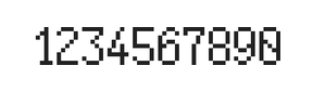 5×9数字点阵字体 ddN59AB0866