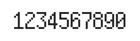 5×9数字点阵字体 ddN59AB0867