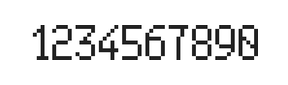 5×9数字点阵字体 ddN59AB0870