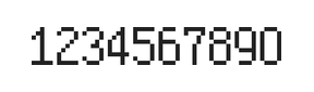 5×9数字点阵字体 ddN59AB0872