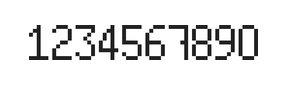5×9数字点阵字体 ddN59AB0873